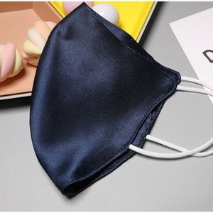 Mulberry Silk Face Masks Navy Blue